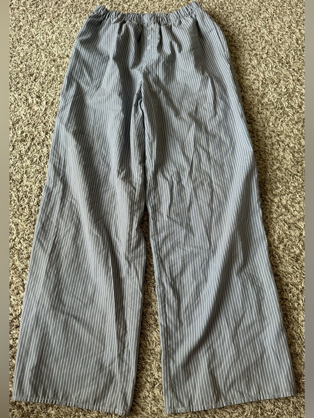 Orange Kiss Striped Wide-Leg Pajama Pants